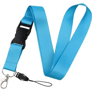 Cool Blue Lanyard for Keys ID Holder Breakaway Keychain Lanyard for ID Badges for Men Women Teachers Staff Plain Neck Lanyard