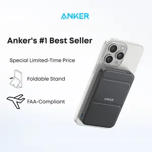 [Limited Offer]Anker 622 Magnetic Battery MagGo, 5,000mAh Foldable Wireless Power Bank with Stand and USB-C Port, Compatible for iPhone 16/15/14/13/12