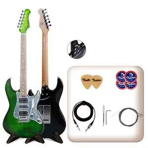 TOSTAR 39inch Telecaster Solid Body Electric Guitar for Adults Professional Player,Full Size 6 string, 2-Point Tremolo, Right Handed, Roasted Canadian Flamed Maple, Glossy Finish