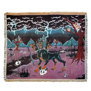 Brimstone - Doberman Cerberus Woven Blanket