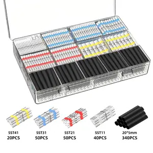 500pcs car heat shrink butt crimp terminal plug kit,car accessories,car stuff,waterproof solder seal electrical connector for summer,car essentials,car heat shrink connector,car and boat repair tools for automotive and marine wiring