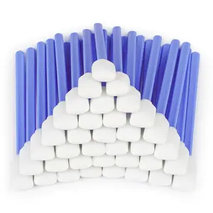 50 Pieces 5.11" Blue Foam Cleaning Swabs, Dust-Free Foam Tips Sponge Sticks for Lab, Printer Heads, Scanners, Camera Lenses and Cleaning Guns