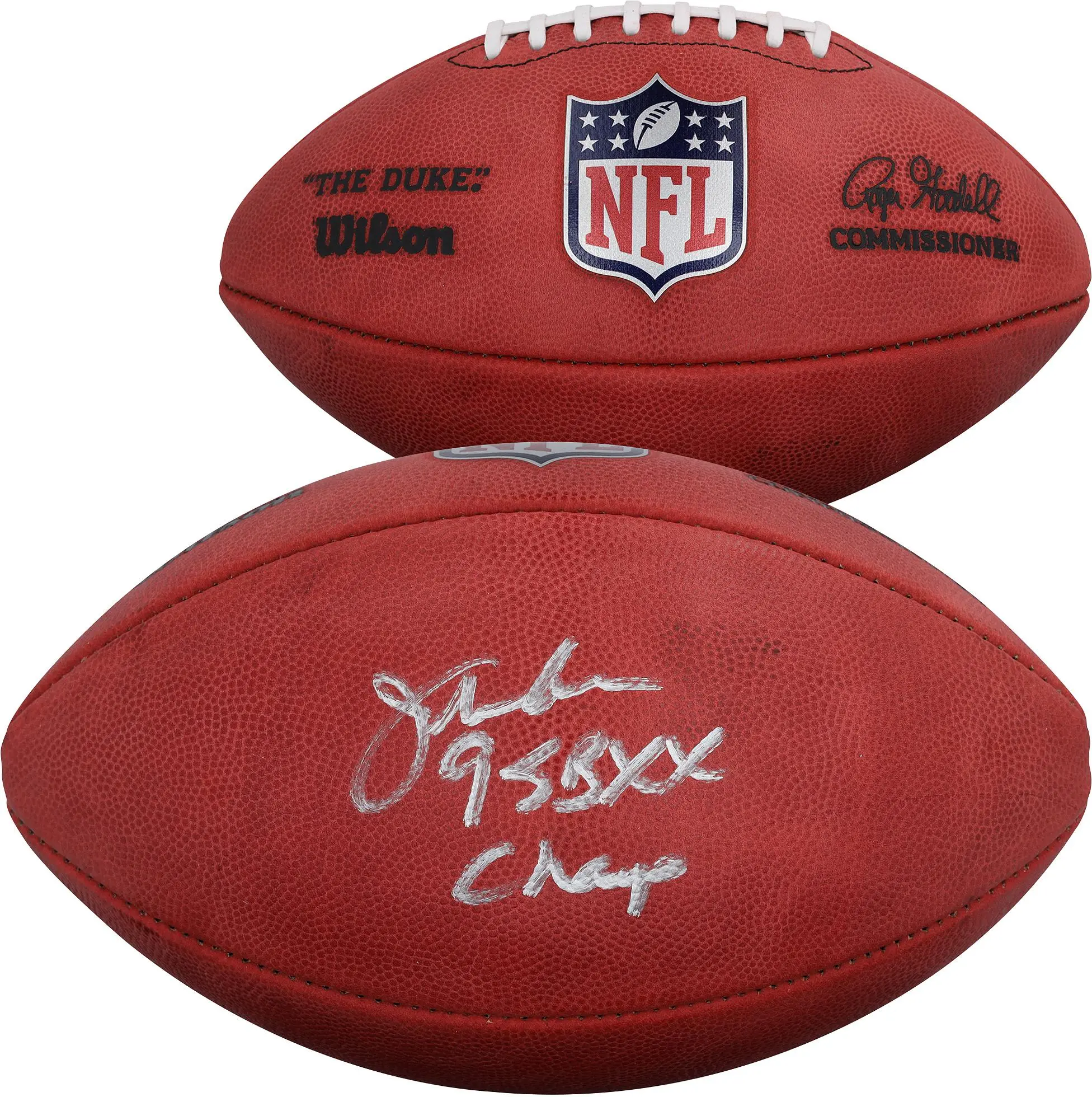 Jim McMahon Chicago Bears Autographed Duke Full Color Football with "SB XX Champ" Inscription - Fanatics Authentic Certified