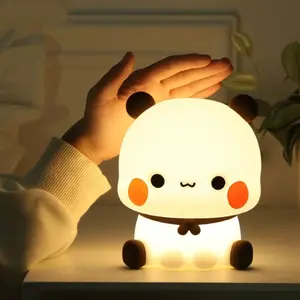 9.5CM USB Rechargeable Bubu Dudu Led Night Dimming Soft Bedside Night Light Cartoon Silicone Sleep Night Lamp Eye Protection
