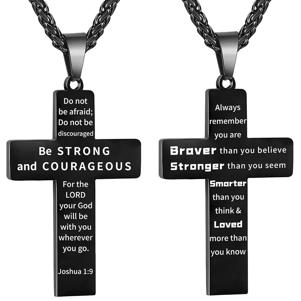 .K Jewelry American Flag Cross Bible Verse Pendants Necklace Chains,Patriotic Christian Gifts for Men/Women/Boys/Teenagers, Jewlery Jewllery vintage Husband Valentines Gift prayer Minimalist  bruh anniversary fashionable Motivational Phrase Biblical Quote