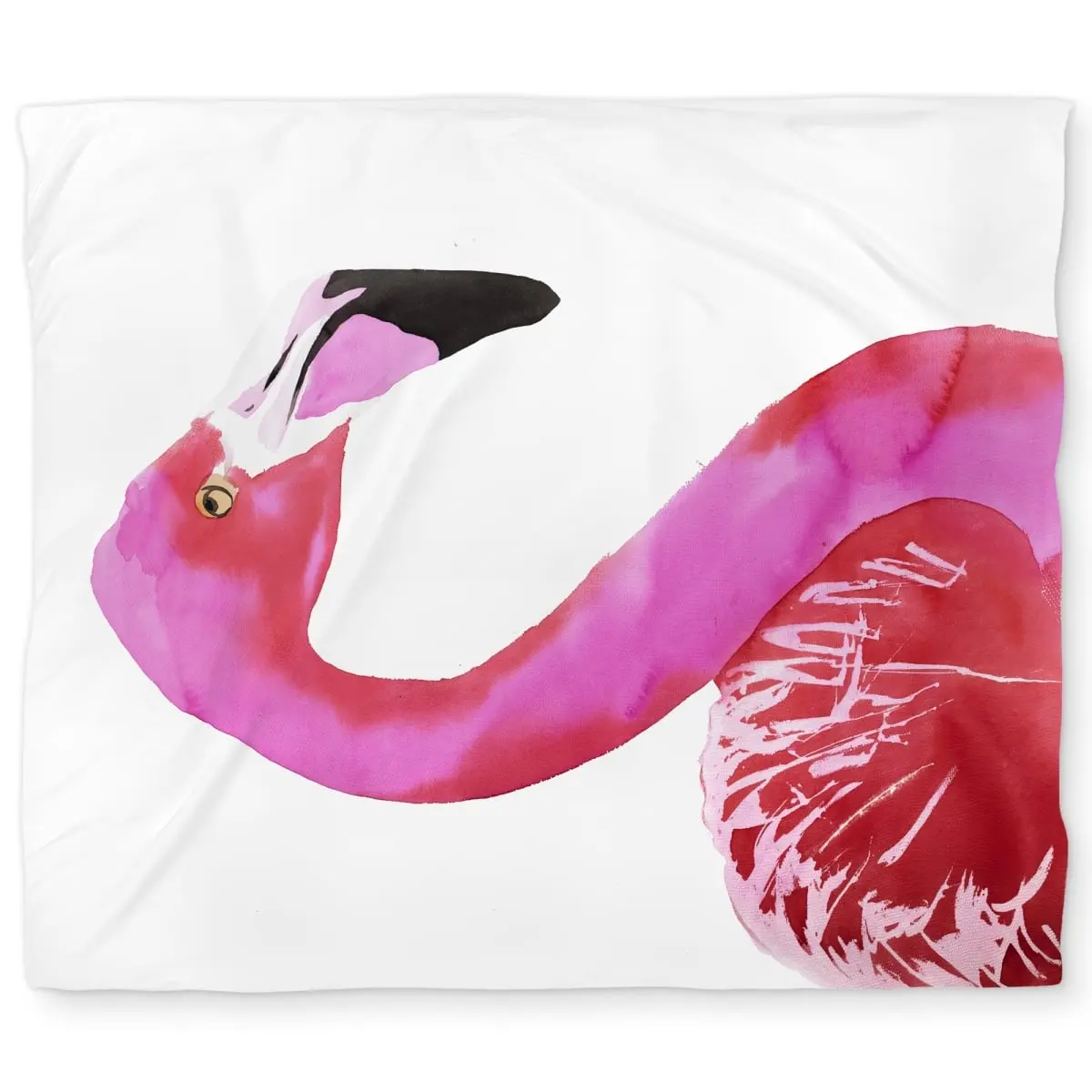360 Stand Decorative Duvet Cover - Watercolor Flamingo King Size, Breathable Microfiber Face, Artistic Look Pink Bedding Linen for Home Decor, Unique Duvet Covers, Breathable Duvet Set