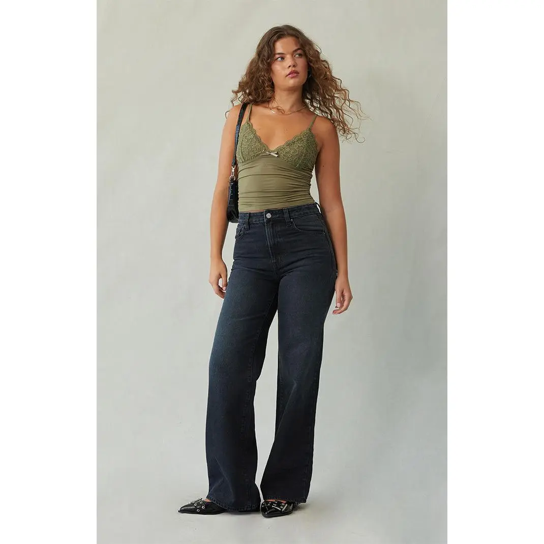 Pacsun Women's Madison High Waisted Girlfriend Jeans Black