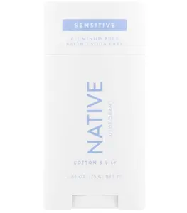 Native Sensitive Deodorant Contains Naturally Derived Ingredients, 72 Hour Odor Control | Deodorant for Women & Men, Aluminum Free with Baking Soda, Coconut Oil and Shea Butter, Cotton & Lily