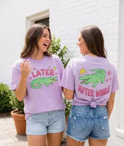 Later Gator Shirt After While Crocodile Funny Cute Alligator Girly Trendy Graphic Tee