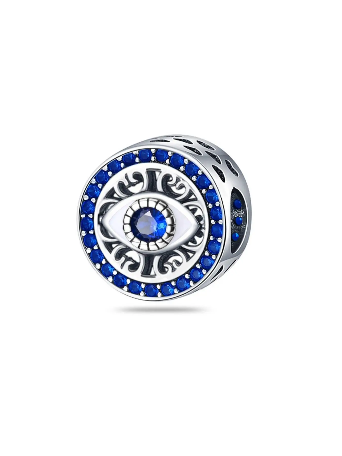 Evil Eye Design Beaded Charm, Stylish Playful Charm, Fashionable DIY Jewelry Making Accessories for Bracelet & Necklace, Trendy All-match & Exquisite DIY Jewelry for Birthday Gift, DIY Pendants, Aesthetic Jewelry Gift