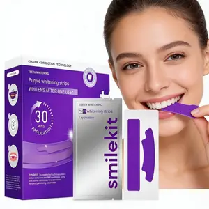 Pap+Purple Whitening Tooth Strips, Deep Cleaning, Fresh Breath, Daily Use, Travel Portable, Hotel Teeth Whitening, Home Use Purple Whitening Strips Teeth Whitening Teeth Brightening