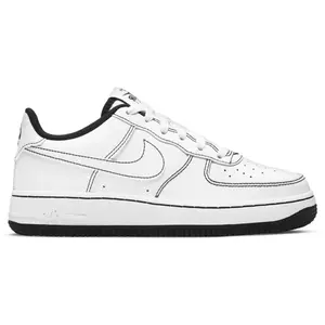 Nike Air Force 1 Low 07 Contrast Stitch White Black (GS) (kids) by StockX