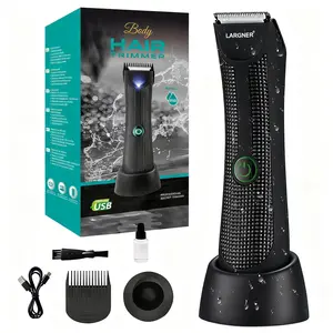 Largner Unisex Body Hair Trimmer, USB Rechargeable Bikini & Body Groomer, Wireless Trimmer, Perfect Gift for Mom, Dad, Couples, Mother's Day, Father's Day, Cordless Rechargeable Trimmer