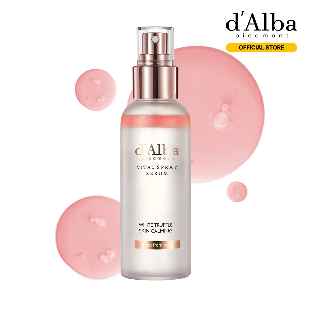 [OFFICIAL d'Alba] White Truffle Vital Spray Serum - Calming Skincare Facial Spray - Refreshing and Hydrating Mist Spray for Face (3.38 fl oz)