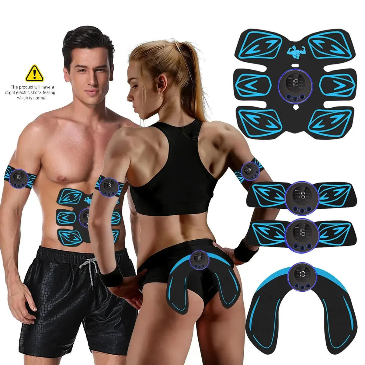 Abs Stimulator, Smart Butt Massager, Glutes Trainer, Waist and Hip/arm/leg Combo Trainer, Fitness Equipment for Men and Women, Perfect Curves, Wireless Tens Unit Muscle Stimulator, Core Glutes Trainer, Stim Tool