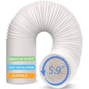 Air Conditioner Vent Hose  Portable Exhaust Duct with 5.9'' (6'') Diameter Counterclockwise Rotation Length up to 78 Inches Universal Replacement AC Hosesgiftgiftgift