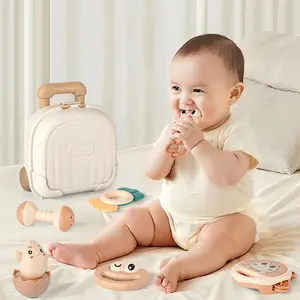 Baby Rattle Teething Toy Set, Newborn Baby Toys, Grasp & Shake Bell Toy, Early Education Gift Box, Unisex Infant Boy Girl Present, Teething Relief Set, Sensory Teether