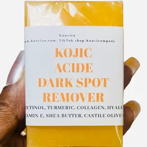 Kojic Acid & Dark Spot Remover Soap Bars with  Facial Skincare Comfort Cleansing Facial Cleansing Facial Wash Skin Repair CleanserVITAMIN C  RETINOL  TUMERIC  COLLAGEN  HYALURONIC ACID  VITAMIN E  SHEA BUTTER  CASTILE OLIVE OIL