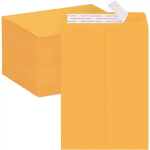 Self Seal 9 x 12 Manila Envelopes 100 Pack, Yellow 9x12 Manilla Envelopes for Mailing Catalog