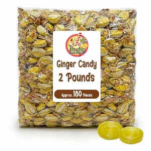 Ginger Candy - 2 Pound Bag - Hard Ginger Candy For Nausea Relief And Digestion Aid - Individually Wrapped Ginger Hard Candy (Approx 180 Pieces)