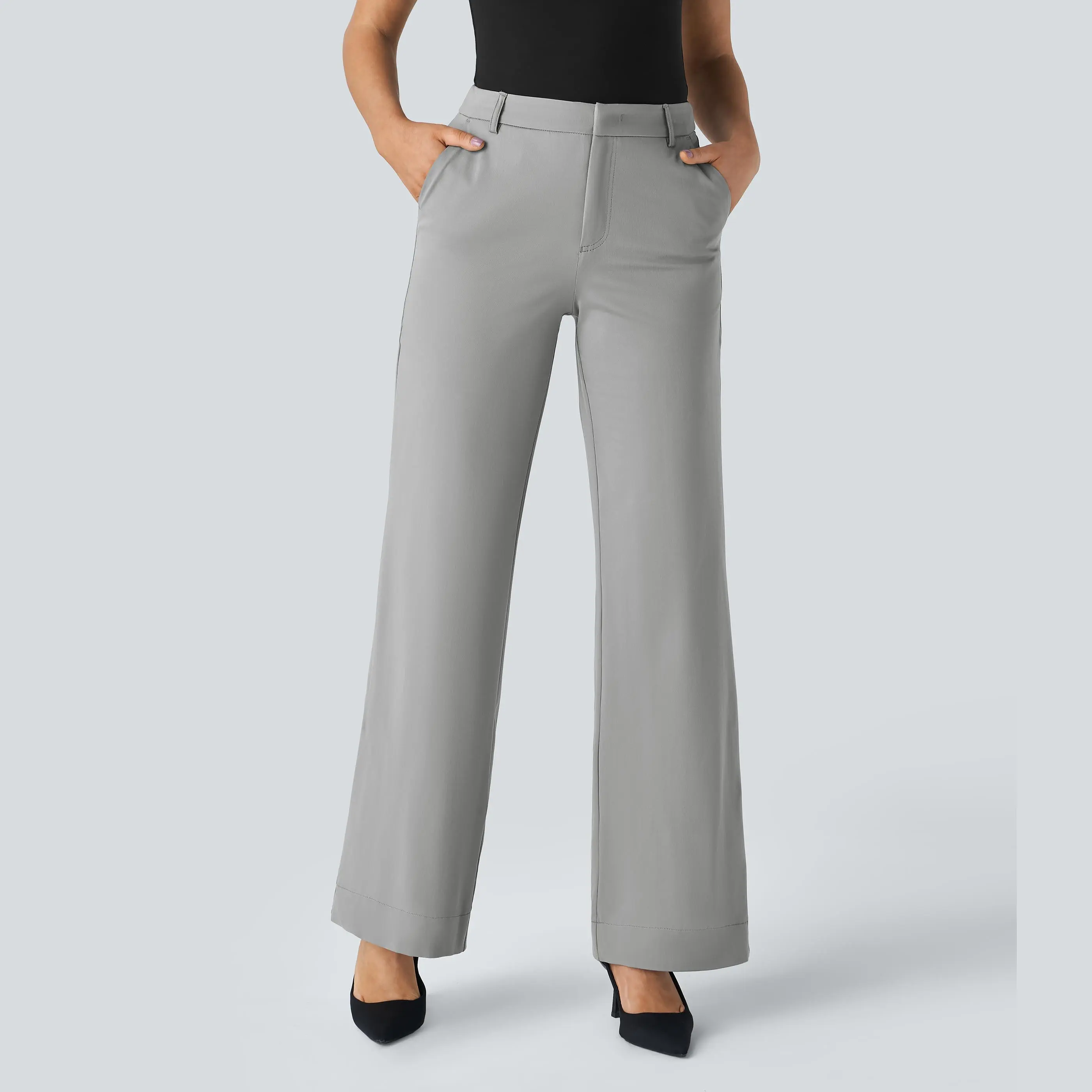 Halara Flex Mid Rise Pocket Straight Leg Work Pants