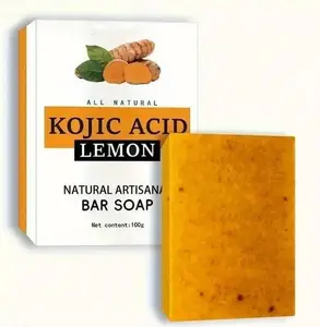 Moisture 3pcs Turmeric Soap for Face & Body Deep Cleansing & Moisturizing with Kojic Acid Lemon for Women Men 100g