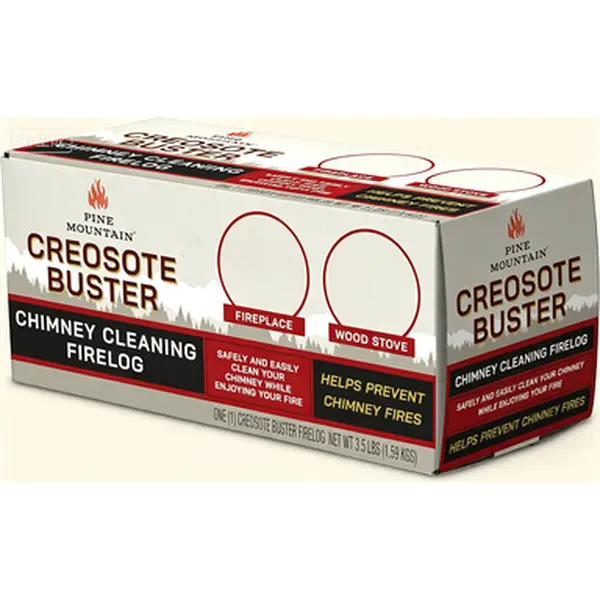 Nature Household Cleaner Creosote Buster Firelog, 3.5lb Chimney Cleaning Safety Log, Efficient Soot Removal for Fireplace Maintenance, 1 Count Reusable Home Care Supply