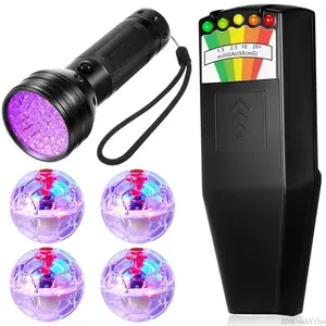 6 Pcs Ghost Hunting Equipment Kit Include 1 Emf Meter 1 UV Flashlight and 4 LED Light up Pet Cat Ball Ghost Investigation Paranormal Equipment for Home Office Inspections Gifts(Strong Light)AB9PeakVibe