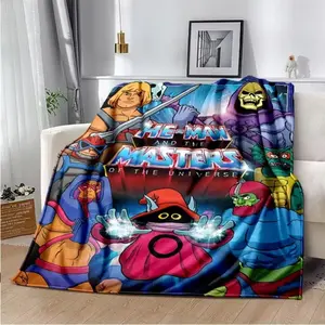 Masters of The Universe He-Man Flannel Blanket Soft Comfortable Throw For Living Room Sofa Bed Gift Flannel