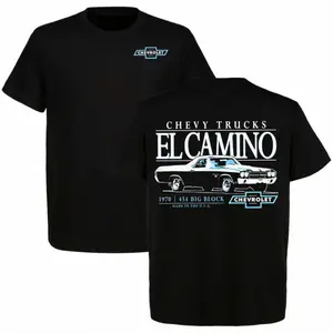 Chevy El Camino 454 Big Block 2-Sided T-Shirt – Vintage Chevrolet Muscle Truck Graphic Tee, Classic Performance Shirt, Unisex Cotton Short Sleeve Top Gift for Car Enthusiasts