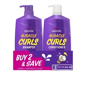 Aussie Miracle Curls Shampoo and Conditioner Dual Pack, For All Hair Types 26.2 oz Aussie Miracle Curls Shampoo and Conditioner Dual Pack, For All Hair Types 26.2 oz
