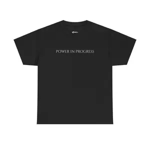 BARBELL "Power in progress" tee - gym tee - gym coverup- Top- Cotton