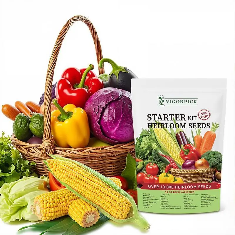[Popular Choice] Heirloom Seed Vault Set - 35 Assortment Pack for Indoor Growing and Sowing Emergency Plants Heritage Veggie Blend Ideal Garden Present for Every Family Garden