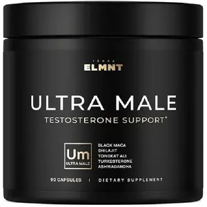 TERRA ELMNT ULTRA MALE Testo Support Supplement | Supports Energy, Drive, & Male Performance | Natural Muscle & Vitality Support Capsules - 60ct