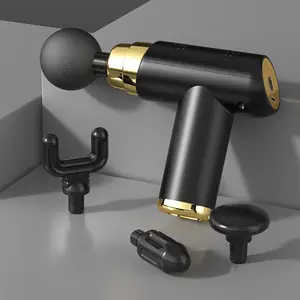 USB Rechargeable Mini Massage Gun, Handheld Electric Massager with 4 Attachments, Professional Muscle Massager for Full Body Use