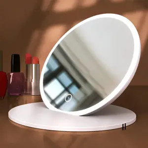 Portable LED Makeup Mirror Vanity Mirror with Lights 3 Color Lighting Modes Rechargeable Magnifying Mirror Perfect for Makeup Travel Home Office