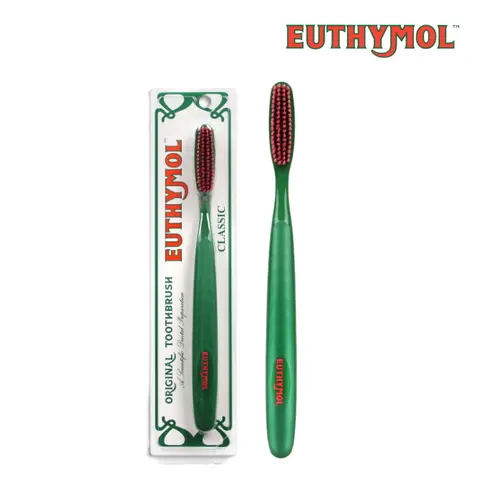 Euthymol Original Toothbrush - Soft Coral Bristles, Extra-Large Head, Suitable for Sensitive Teeth, Cleans Teeth & Gum