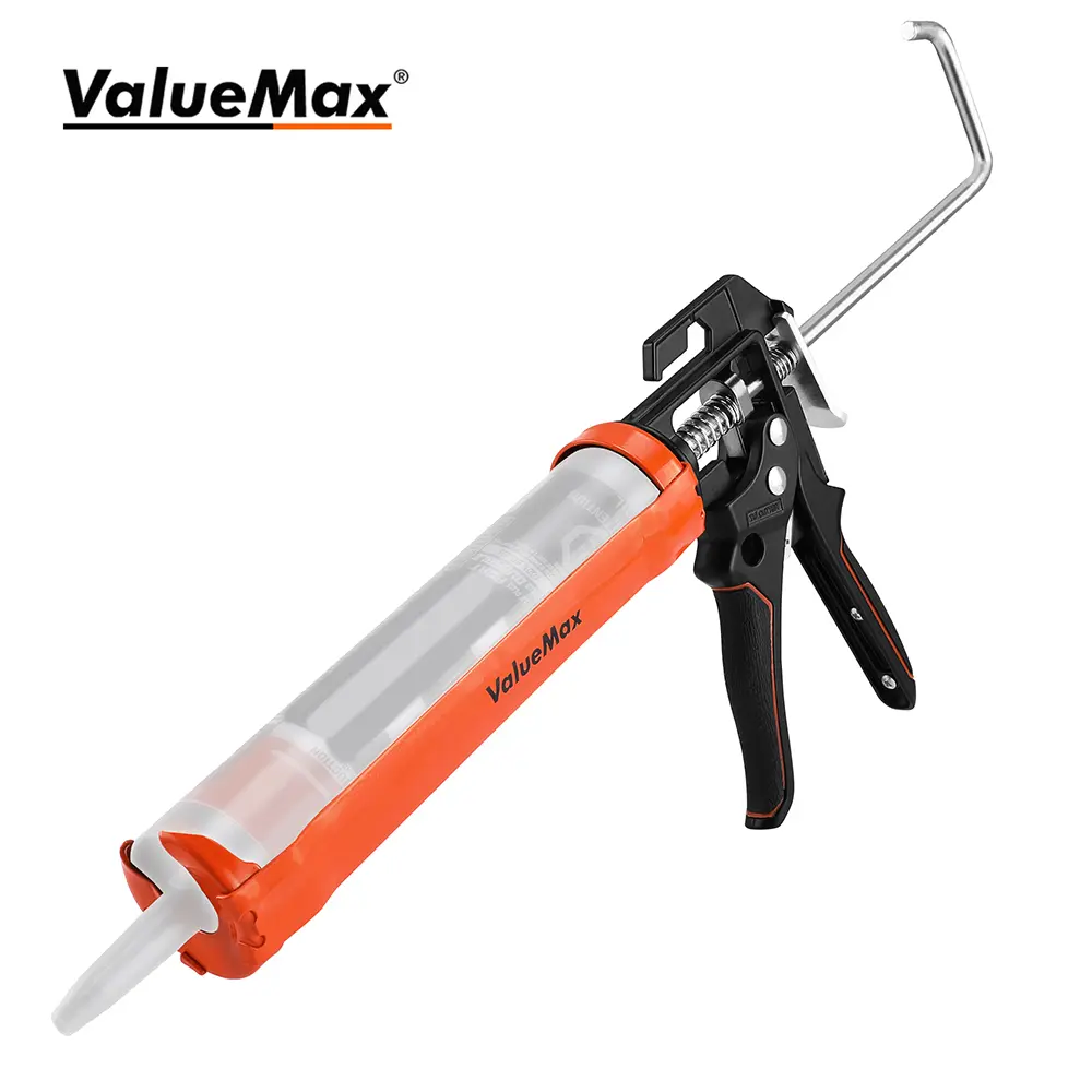 #summersale ValueMax Caulk Gun, 9 Inch Silicone Sealant Caulking Gun for Caulking/Filling/Sealing, Trigger Comfort Grip and Iron Smooth Rod, Ideal for Tiles, Window Joints, 8:1 Thrust Ratio