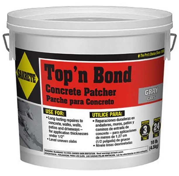 212 MAIN Sakrete 65455001 10 lbs. Top'n Bond Self-Bonding Concrete Patcher, Ideal for Resurfacing Concrete, Resurfaces Concrete