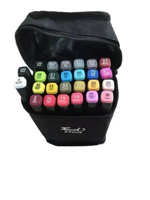 24 Premium Dual-Tip Fabric Markers -Permanent, Washable, for Clothes, Shoes, etc