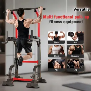 Multifunctional single and double bar pull-up rack, height adjustable, non-slip handles, indoor home pull-up machine, stable base to prevent tipping, single and double bar stretching rack, home single bar fitness equipment