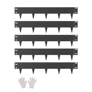 Fathersdaygift 5-Pack 39x4 in Rust-Resistant Steel Landscape Edging, Bendable Heavy-Duty Metal Garden Border, Easy-to-Install Lawn Divider for Flower Beds, Pathways, Blackdealsforyoudays