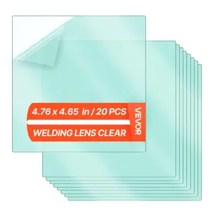 fathersdaygift VEVOR Welding Helmet Outer Cover Lens, 20PCS 4.76x 4.65 Outside Replacement Lens, Filter Protective Clear Covers Compatible with VEVOR CRIUS/METIS Series Auto Darkening Welding Helmets