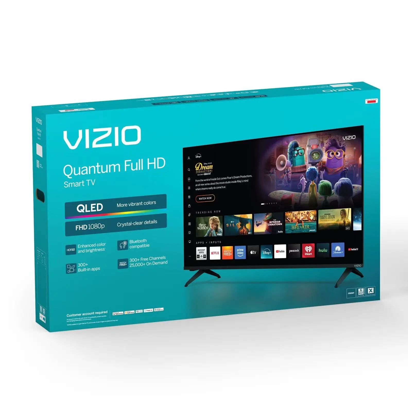 VIZIO 50" Class Quantum 4K QLED HDR Smart TV (VQD50R-10) - Quantum Color Tech, VIZIO OS Access, App Management, Free Channels; Walmart Account Required for Smart Functionality & Updates
