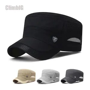 2PCS/1PCS Mesh Military Cap for Men | Fashion Summer Quick Dry Army Hats | Short Bill Breathable Cadet Cap for Outdoor Fishing Hiking Daily Wear