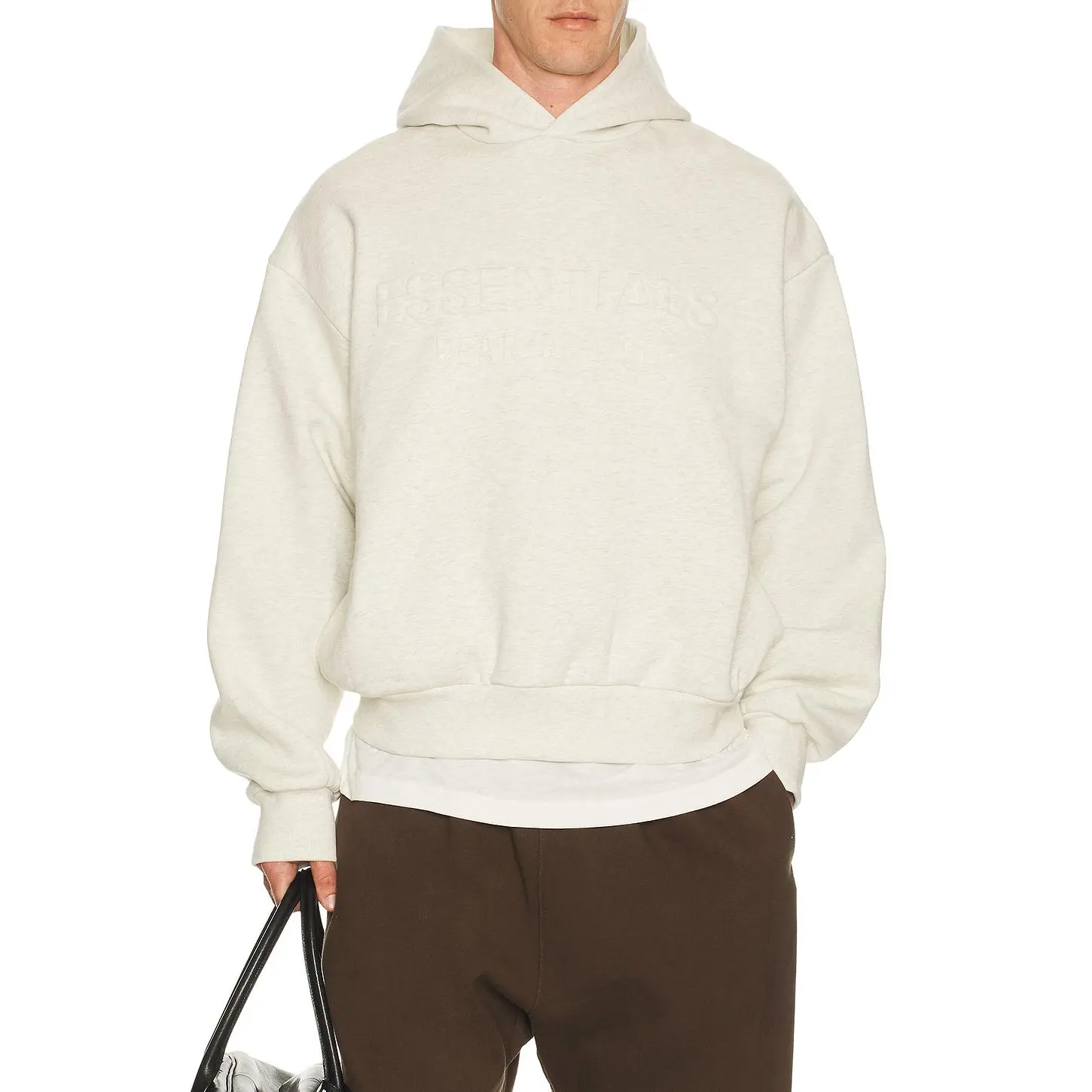 Fear of God ESSENTIALS Classic Hoodie in Oatmeal Heather Fear of God ESSENTIALS Classic Hoodie in Oatmeal Heather