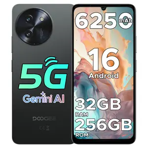 DOOGEE Note 59 Pro 5G Android 16 Unlocked Phone,32GB+256GB /TF 2TB Cell Phone,6.75" HD+120Hz,6250mAh Battery,16MP+8MP,5G Dual SIM Android Phone,Octa Core/Face & Fingerprint Unlock/Widevine L1/NFC/GPS