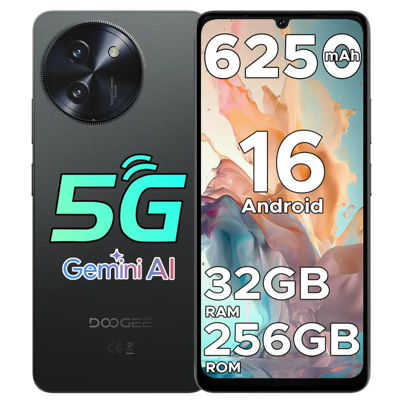DOOGEE Note 58 Unlocked Cell Phone,Android 15 Smartphone with 32GB