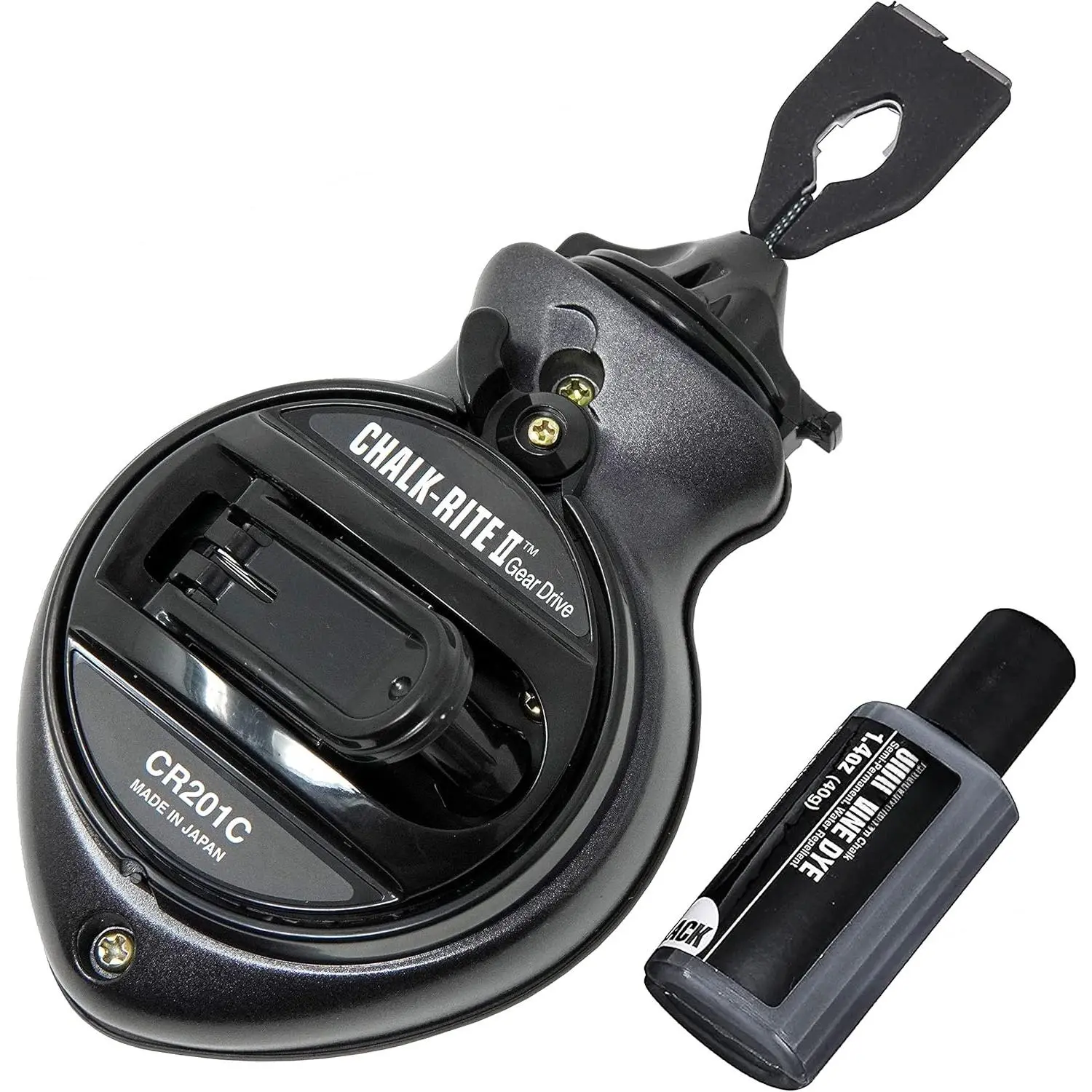 Chalk Line - Chalk-Rite II Chalk Box with Extra Bold 1mm Snap Line & Five Gear Quick Retrieval - CR201C-CPI