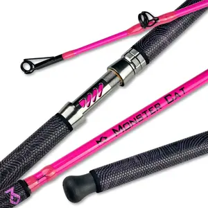 Catfish Fishing Rod - 7' Medium Heavy, 1- Glow in Dark Casting Rod, S-Glass & Carbon Graphite Blend, Durable EVA  Super Grip, Catfish Pole for Night Fishing